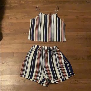 Striped Two Piece Set